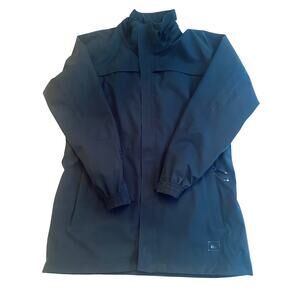 REI Rainier Long Line Rain Wind Jacket Size L Hip/Thigh-Length NWOT